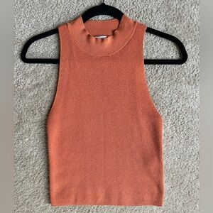 Frame Denim Orange Sleeveless Tank Top